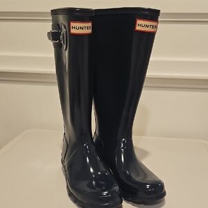 Hunter Kids Black Rain Boots